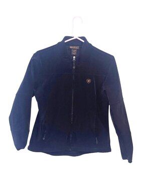 Ariat Womens Black Softshell Full-Zip Jacket M Nylon Spandex Polyester Blend